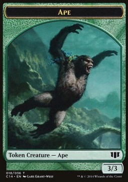Ape Token (G 3/3) / Zombie Token (U */*)