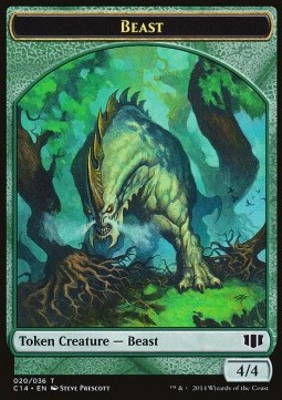 Beast Token (G 4/4) / Elf Druid Token (G 1/1)