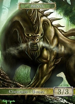 Beast Token (Green 3/3)