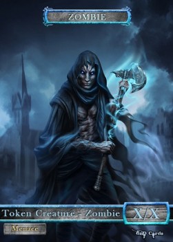 Zombie Token (Blue and Black */*)