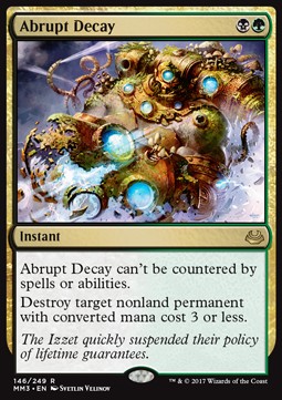 Abrupt Decay