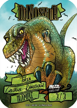 Dinosaur Token (Green 3/3 Trample)