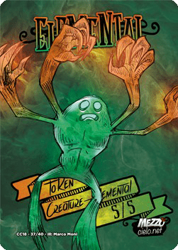 Elemental Token (Green and Red 5/5)