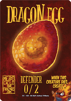 Dragon Egg Token (Red 0/2)