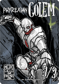 Phyrexian Golem (A 3/3) // The Hollow Sentinel Token (A 3/3)