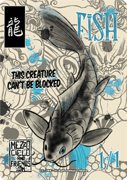 Fish Token (Blue 1/1 Can't be blocked)