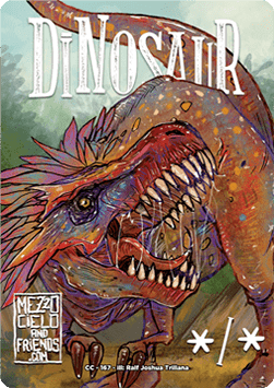 Dinosaur Token (Green */* Trample)