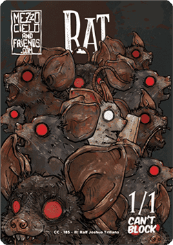 Rat Token (Black 1/1 Can't Block)