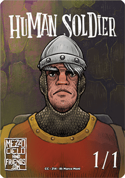 Human Soldier Token (White 1/1)