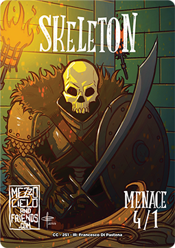 Skeleton Token (Black 4/1 Menace)