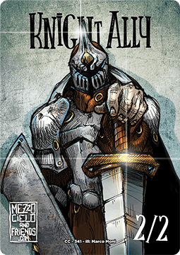 Knight Ally Token (White 2/2)