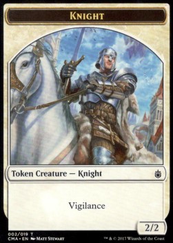 Knight Token (White 2/2 Vigilance)