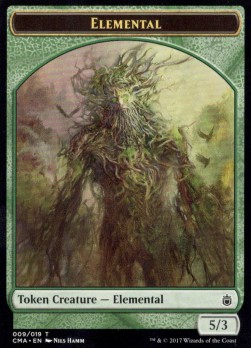 Elemental Token (Green 5/3)