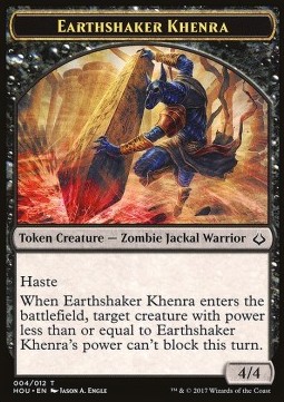 Earthshaker Khenra Token / Cat Token (W 1/1)