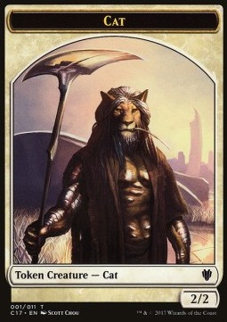 Cat Token (W 2/2) / Rat Token (B 1/1 Deathtouch)