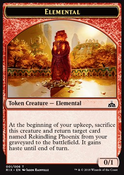 Elemental Token (Red 0/1)