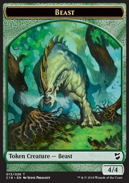 Beast Token (G 4/4) // Plant Token (G 0/1)