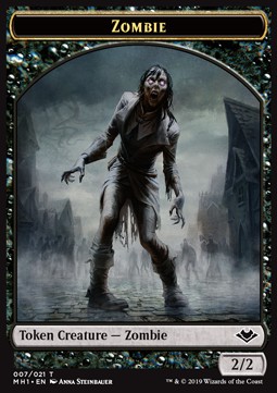 Zombie Token (B 2/2) // Golem Token (A 3/3)