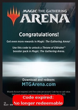Arena Code Card (Promo Pack)