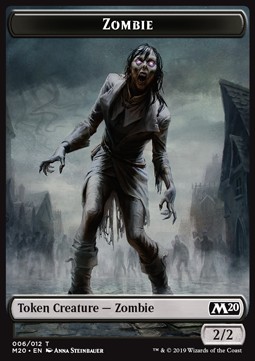 Zombie Token (B 2/2) / Wolf Token (G 2/2)