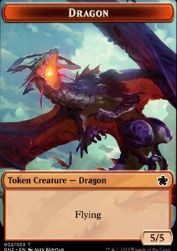 Dragon Token (R 5/5) // Zombie Token (B 2/2)