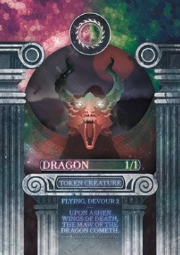Dragon Token (Red and Green 1/1)