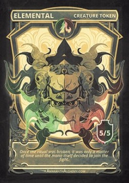 Elemental Token (Green and Red 5/5)