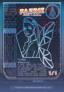 Faerie Token (Blue 1/1)