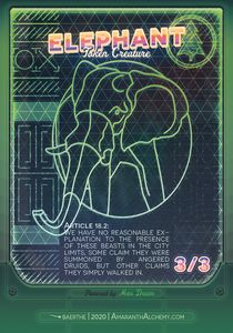 Elephant Token (Green 3/3)