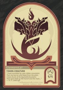 Elemental Token (Red 1/1)