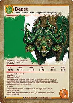 Beast Token (Green 3/3)