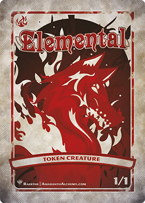 Elemental Token (Red 1/1)