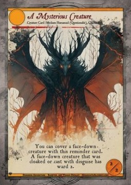 A Mysterious Creature Token (Colorless 2/2)