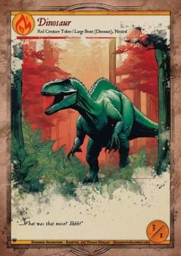 Dinosaur Token (Red 3/1)