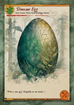 Dinosaur Egg Token (Green 0/1)