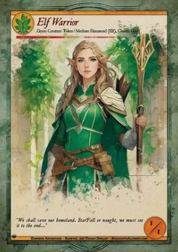 Elf Warrior Token (Green 1/1)