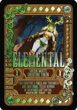 Elemental Token (Green and White */*)