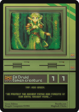 Elf Druid Token (Green 1/1)