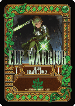 Elf Warrior Token (Green 1/1)