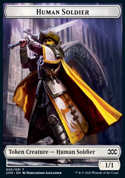 Human Soldier Token (W 1/1) // Servo Token (A 1/1)