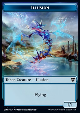 Illusion Token (U 1/1 Flying) // Saproling Token (G 1/1)