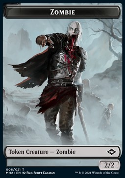 Zombie Token (B 2/2) // Squirrel Token (G 1/1)
