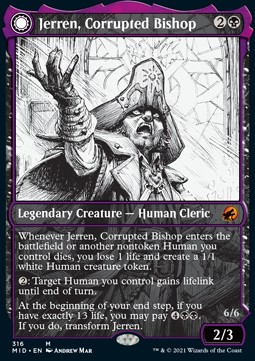 Jerren, Corrupted Bishop // Ormendahl, the Corrupter