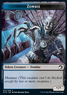 Zombie Token (UB */*) // Zombie Token (B 2/2 Decayed)