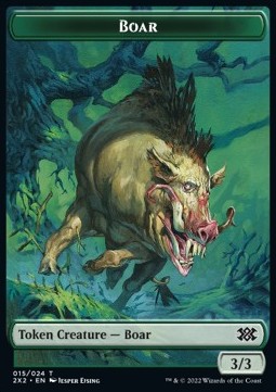 Boar Token (G 3/3) // Spirit Token (W 1/1)