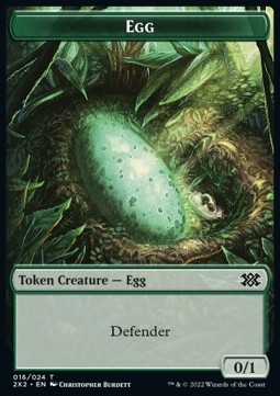 Egg Token (G 0/1) // Monk Token (W 1/1 Prowess)