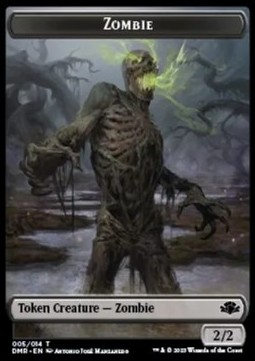 Zombie Token (B 2/2) // Cat Token (G 2/2)