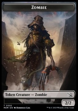 Zombie Token (B 2/2) // Warrior Token (RW 3/2)