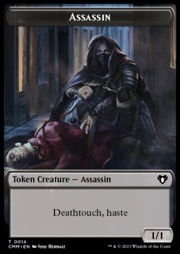 Assassin Token (B 1/1 Deathtouch, haste) // Spirit Token (WB 1/1)