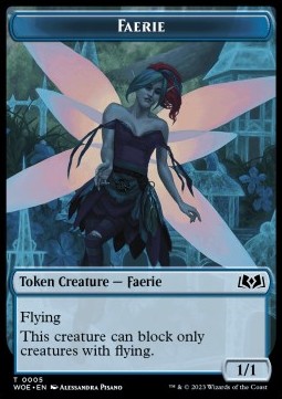 Faerie Token (U 1/1 Blocks flying) // Food Token